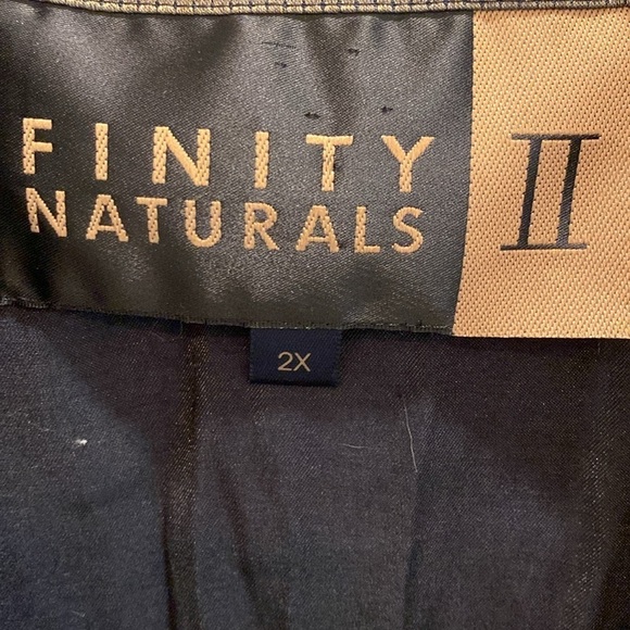 Finity Naturals Gold Shimmer Oversized Metallic Button Shirt Long Sleeve Size 2X - Picture 4 of 8